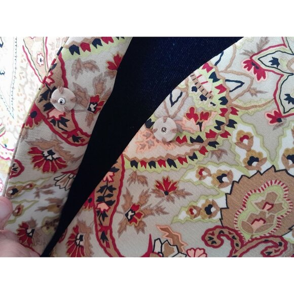 Vintage Womens Silk Luxury Boho Hippie Paisely Party Festival Event Sz XL Jacket - Picture 4 of 9